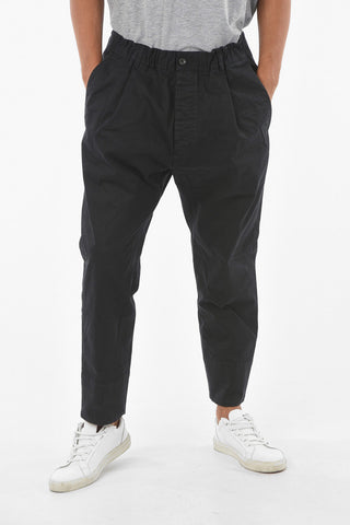 Pleated ELASTIC AVIATOR FIT Button Closure Pants
