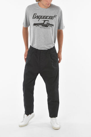 Pleated ELASTIC AVIATOR FIT Button Closure Pants