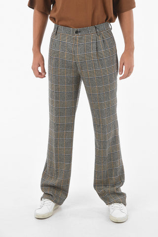 Pantaloni ad 1 Pince con Motivo District Check