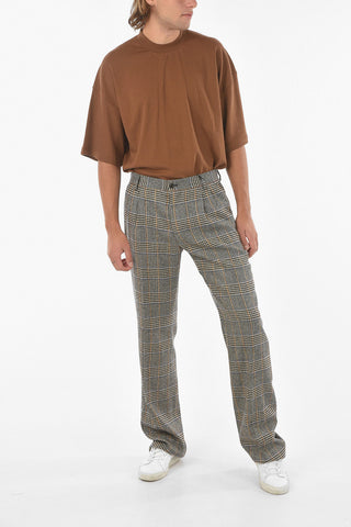 Pantaloni ad 1 Pince con Motivo District Check