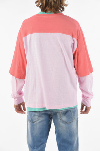 Long Sleeved Double Layer T-shirt With Printed Logo