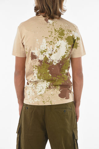 Paint Effect Print COOL FIT Crewneck T-shirt