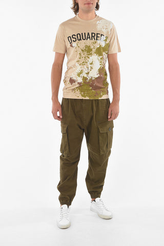 Paint Effect Print COOL FIT Crewneck T-shirt