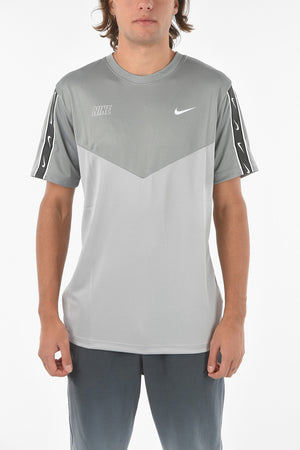 T-shirt Bicolore con Stampa Logo