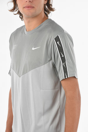 T-shirt Bicolore con Stampa Logo