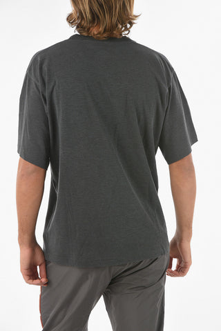 Flamed Cotton IRON FIT Vintage Effect Print T-shirt
