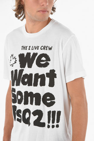Printed THE 2 LIVE CREW CIGARETTE FIT Crewneck T-shirt