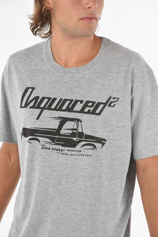 Flamed Cotton HIGH SPEED COOL FIT Printed T-shirt