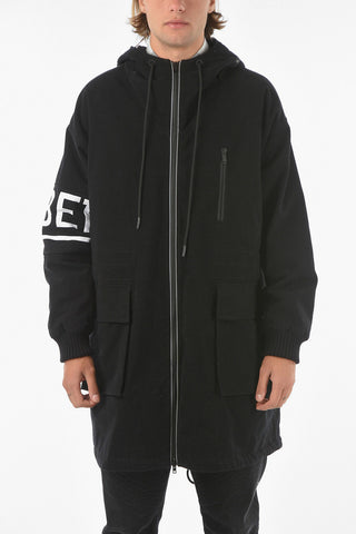 Cappotto in Cotone Stretch con Cappuccio