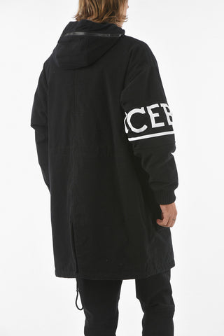 Cappotto in Cotone Stretch con Cappuccio