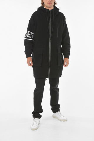 Cappotto in Cotone Stretch con Cappuccio