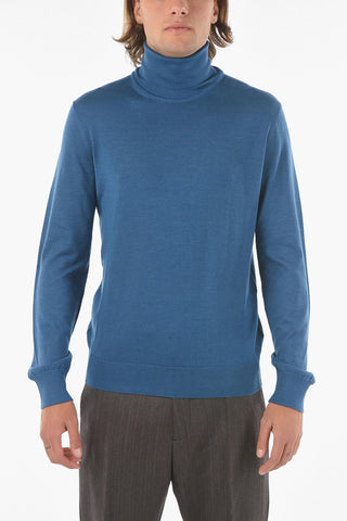 Turtle Neck Wool Silk Blend Sweater