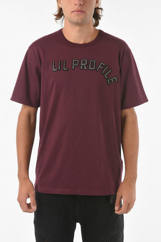 T-shirt Girocllo con Ricamo Perline