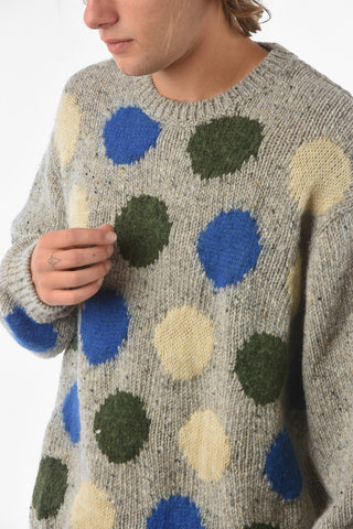 Maglione Girocollo Dots In Lana