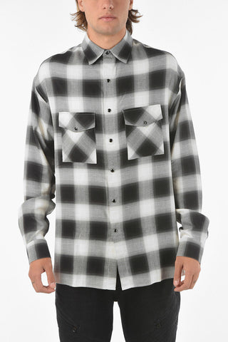 Camicia Tartan collo Italiano con Bottoni Automatici