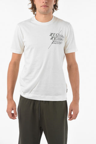 ZZEGNA Short Sleeved Logo Printed T-shirt