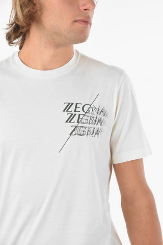 ZZEGNA Short Sleeved Logo Printed T-shirt
