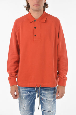 Brushed Cotton ZZEGNA Polo With Snap Buttons