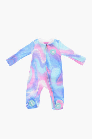 ALL STAR CHUCK TAYLOR Tie-Dye Effect Romper with Front Zip