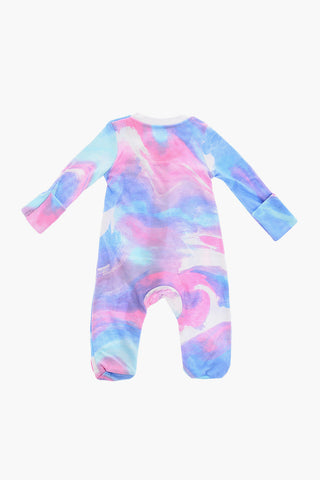 ALL STAR CHUCK TAYLOR Tie-Dye Effect Romper with Front Zip