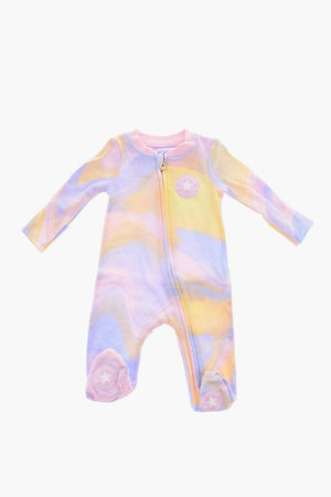 ALL STAR CHUCK TAYLOR Tie-Dye Effect Romper with Front Zip
