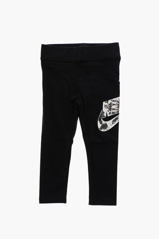 Leggings Stretch Stampa Logo Effetto Tie Dye