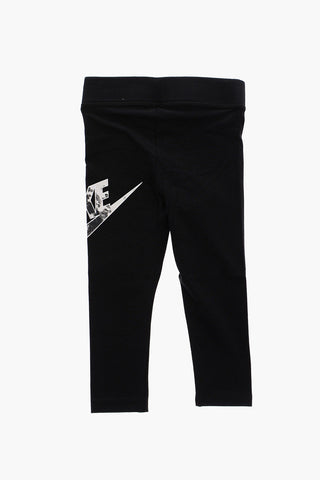 Leggings Stretch Stampa Logo Effetto Tie Dye