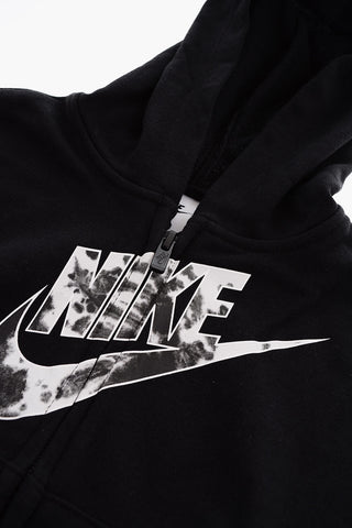 Einfarbiger Kapuzenpullover mit Reißverschluss