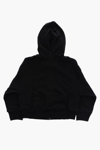 Einfarbiger Kapuzenpullover mit Reißverschluss