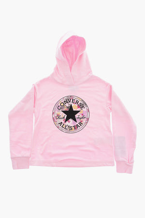 ALL STAR CHUCK TAYLOR Felpa Stampa Logo con Cappuccio