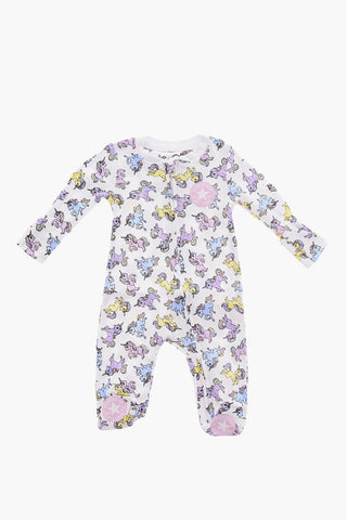 ALL STAR CHUCK TAYLOR Unicorn Print Romper with Zip Closure