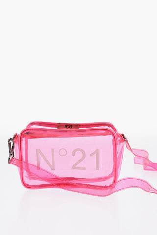 Printed Logo Sheer Shoulder Bag