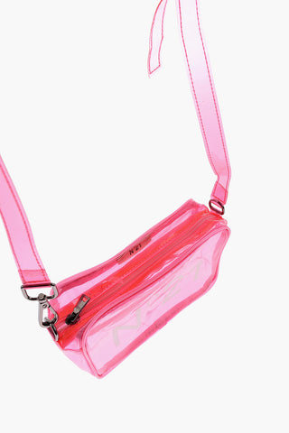 Printed Logo Sheer Shoulder Bag