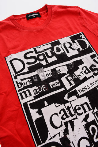 T-shirt Girocollo con Maxi Stampa Frontale