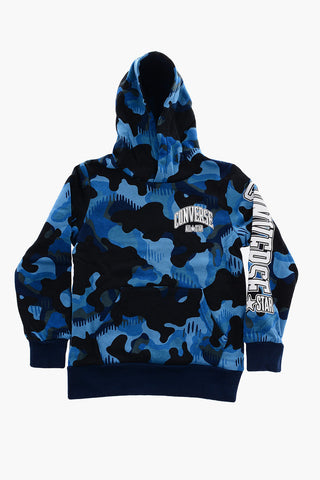 ALL STAR Felpa Effetto Camouflage con Cappuccio