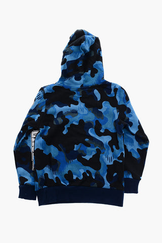 ALL STAR Felpa Effetto Camouflage con Cappuccio