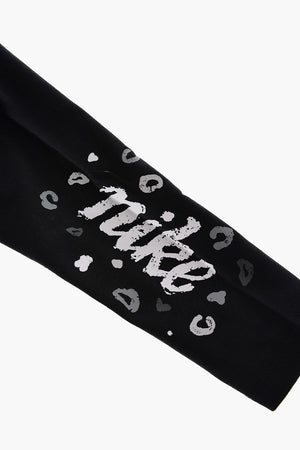 Solid-Color Leggings with Printed Logo