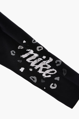 Leggings a tinta unita con logo stampato