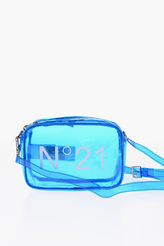 Borsa a Spalla Trasparente con Logo Stampato