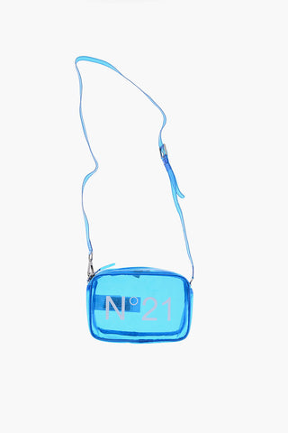 Borsa a Spalla Trasparente con Logo Stampato