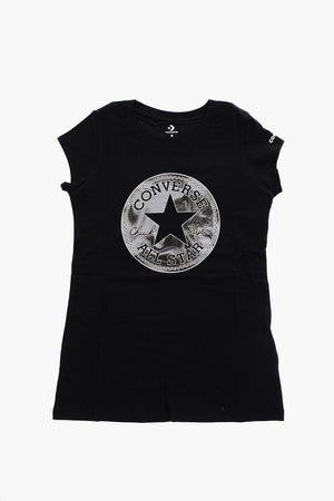 ALL STAR CHUCK TAYLOR 앞면 로고 프린트 크루넥 티셔츠