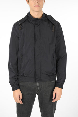 CC COLLECTION Windbreaker With Detachable Hood And Hidden Button Closure