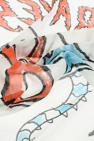Cotton and Silk Printed foulard