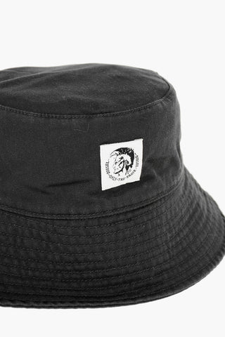 Cotton D-INDIG Bucket Hat with Logo Detail