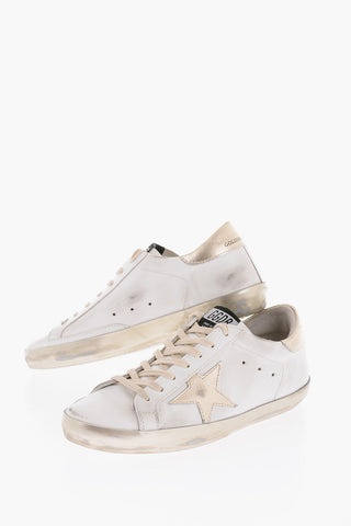 vintage effect leather SUPER-STAR CLASSIC sneakers