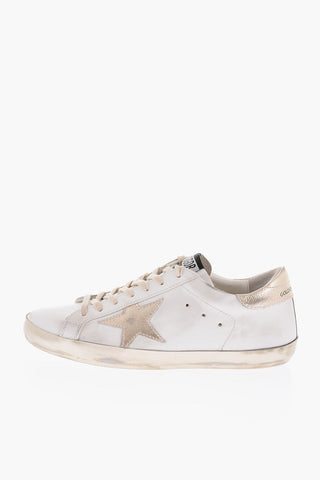 vintage effect leather SUPER-STAR CLASSIC sneakers