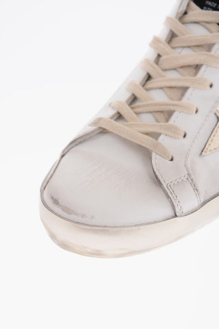 vintage effect leather SUPER-STAR CLASSIC sneakers