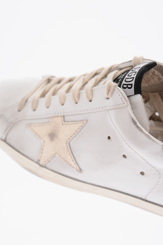 vintage effect leather SUPER-STAR CLASSIC sneakers