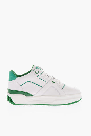 two-tone leather sneakers