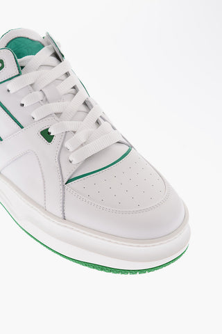 two-tone leather sneakers